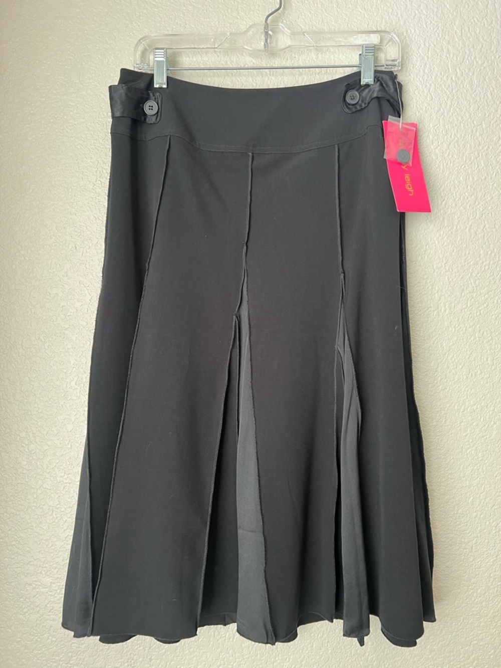 NWT Sunny Leigh Black Pleated Skirt, 8